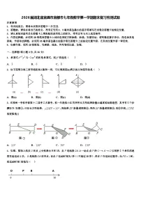 2026届湖北省宜昌市宜都市七年级数学第一学期期末复习检测试题含解析