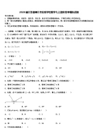 2026届江苏省靖江市实验学校数学七上期末统考模拟试题含解析