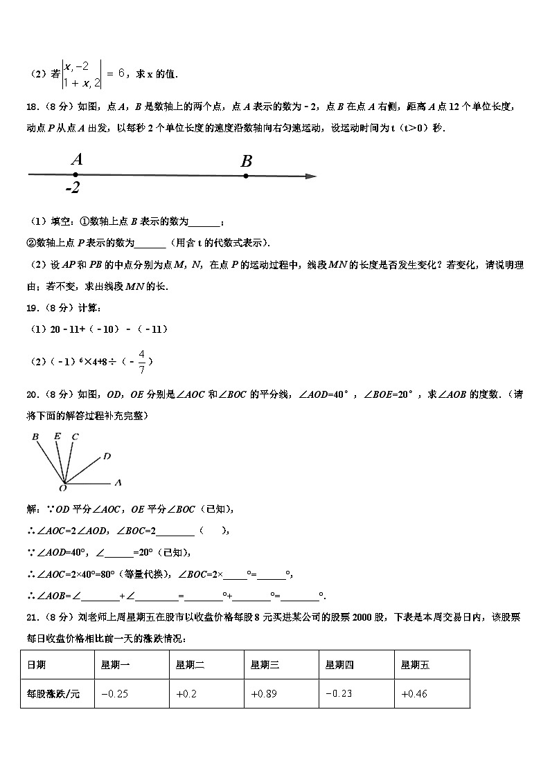 2026届江苏省南京市秦淮区数学七上期末综合测试模拟试题含解析第3页