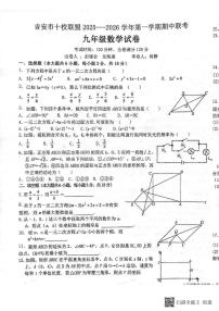 江西省吉安市2025-2026学年九年级上学期11月期中数学试题
