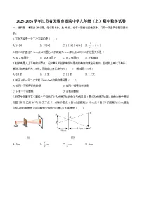 2025-2026学年江苏省无锡市湖滨中学九年级（上）期中数学试卷-自定义类型