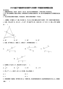 2026届辽宁省锦州市名校数学七年级第一学期期末调研模拟试题含解析