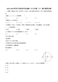 2025-2026学年江苏省苏州市高新一中九年级（上）期中数学试卷-自定义类型
