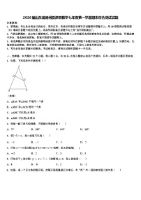 2026届山东省德州夏津县数学七年级第一学期期末综合测试试题含解析
