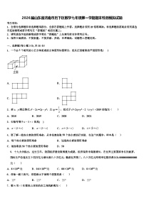 2026届山东省济南市历下区数学七年级第一学期期末检测模拟试题含解析