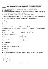2026届山东省青岛市市南区七年级数学第一学期期末联考模拟试题含解析