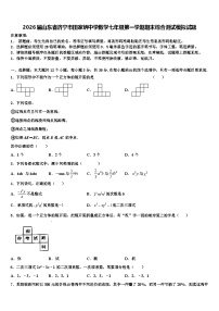 2026届山东省济宁市田家炳中学数学七年级第一学期期末综合测试模拟试题含解析