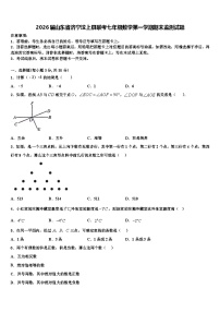 2026届山东省济宁汶上县联考七年级数学第一学期期末监测试题含解析