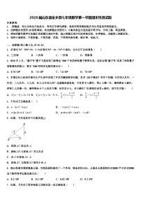 2026届山东省金乡县七年级数学第一学期期末检测试题含解析