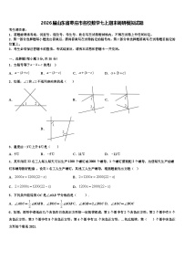 2026届山东省枣庄市名校数学七上期末调研模拟试题含解析