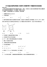 2026届山东省枣庄峄城区六校联考七年级数学第一学期期末综合测试试题含解析