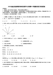2026届山东省淄博市周村区数学七年级第一学期期末复习检测试题含解析