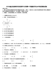 2026届山东省莱芜市名校数学七年级第一学期期末学业水平测试模拟试题含解析