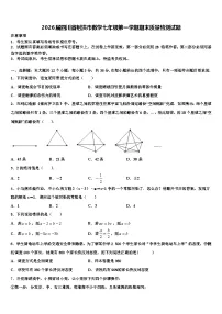 2026届四川省射洪市数学七年级第一学期期末质量检测试题含解析