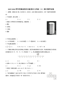 2025-2026学年河南省郑州市新郑市七年级（上）期中数学试卷（有答案和解析）