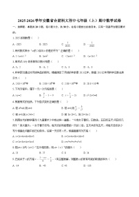 2025-2026学年安徽省合肥科大附中七年级（上）期中数学试卷-自定义类型