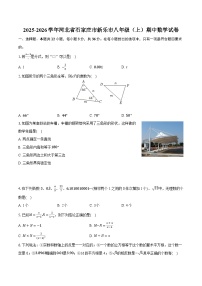 2025-2026学年河北省石家庄市新乐市八年级(上)期中数学试卷