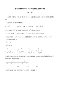 安徽省安庆市潜山市南片学校联考2025-2026学年九年级上学期11月期中数学试题