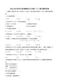 2025-2026学年山东省潍坊市七年级（上）期中数学试卷-自定义类型