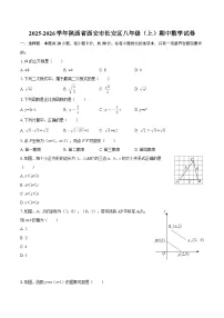 2025-2026学年陕西省西安市长安区八年级（上）期中数学试卷-自定义类型