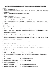 安徽六安市叶集区观山中学2026届七年级数学第一学期期末学业水平测试试题含解析