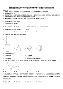 福建省泉州市石狮市2026届七年级数学第一学期期末达标检测试题含解析