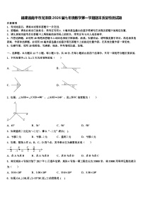 福建省南平市光泽县2026届七年级数学第一学期期末质量检测试题含解析