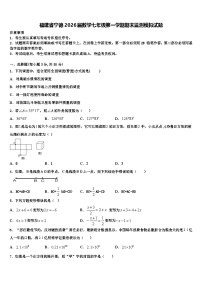 福建省宁德2026届数学七年级第一学期期末监测模拟试题含解析