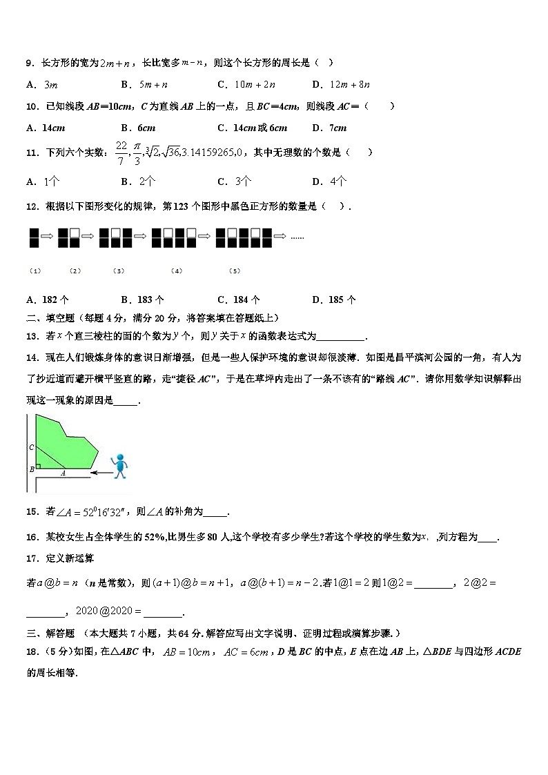 福建省福州市仓山区2026届七年级数学第一学期期末监测模拟试题含解析第2页
