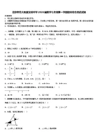 北京师范大附属实验中学2026届数学七年级第一学期期末综合测试试题含解析