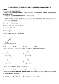 广东省东莞市虎门汇英学校2026届七年级数学第一学期期末联考试题含解析