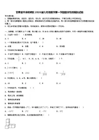 甘肃省平凉崆峒区2026届七年级数学第一学期期末检测模拟试题含解析