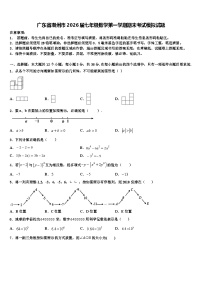 广东省潮州市2026届七年级数学第一学期期末考试模拟试题含解析