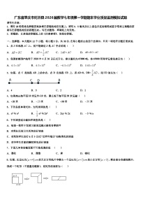 广东省肇庆市封开县2026届数学七年级第一学期期末学业质量监测模拟试题含解析