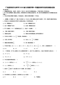 广东省珠海市九洲中学2026届七年级数学第一学期期末教学质量检测模拟试题含解析