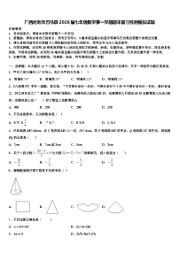 广西河池市巴马县2026届七年级数学第一学期期末复习检测模拟试题含解析