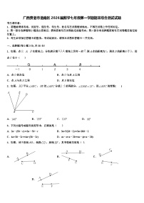 广西贵港市港南区2026届数学七年级第一学期期末综合测试试题含解析
