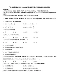 广东省深圳实验学校2026届七年级数学第一学期期末质量检测试题含解析