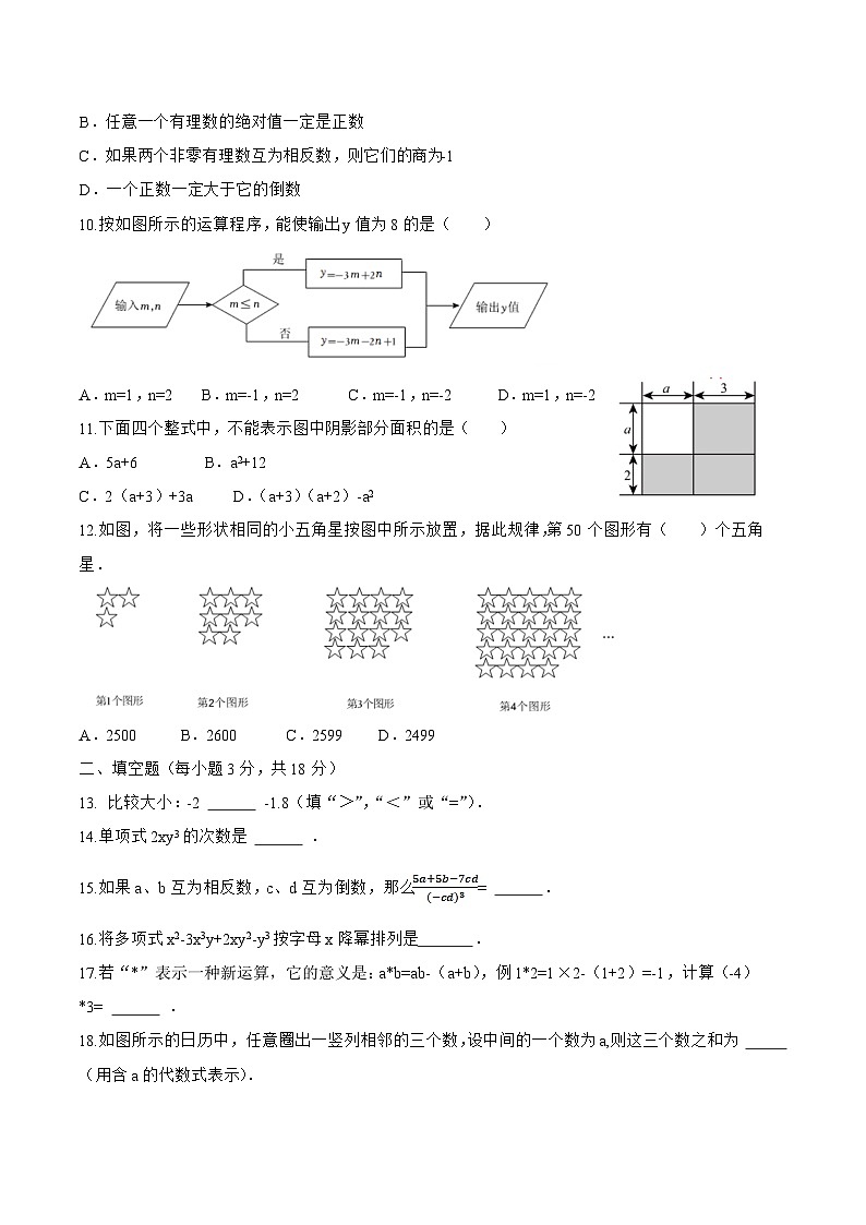 四川省绵阳市梓潼县2025-2026学年七年级上学期11月期中考试 数学试卷第2页
