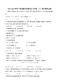 2025-2026学年广东省潮州市潮安区七年级（上）期中数学试卷