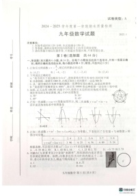 山东省潍坊市寒亭区2024-2025学年九年级上学期1月期末数学试题