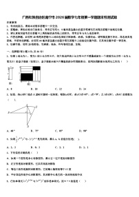 广西壮族自治区南宁市2026届数学七年级第一学期期末检测试题含解析