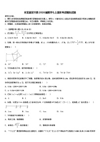 河北省定兴县2026届数学七上期末考试模拟试题含解析