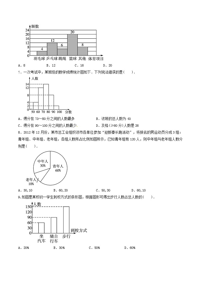 第六章《数据的收集与整理》单元检测2025-2026学年北师版七年级数学上册(含解答)第2页