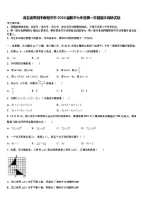 湖北省枣阳市蔡阳中学2026届数学七年级第一学期期末调研试题含解析