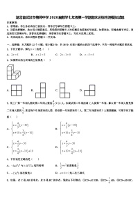 湖北省武汉市梅苑中学2026届数学七年级第一学期期末达标检测模拟试题含解析