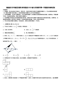 湖南省长沙市雨花区雅礼教育集团2026届七年级数学第一学期期末调研试题含解析
