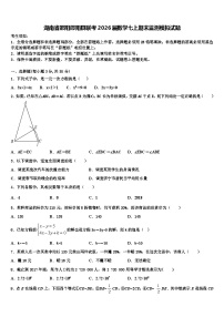 湖南省邵阳邵阳县联考2026届数学七上期末监测模拟试题含解析