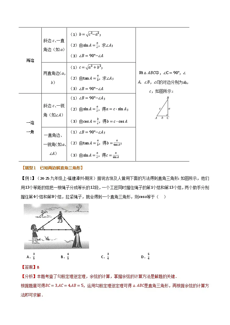 专题7.2 解直角三角形(举一反三讲义)数学苏科版九年级下册(解析版)第2页