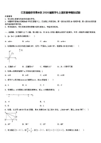 江苏省南京市溧水区2026届数学七上期末联考模拟试题含解析